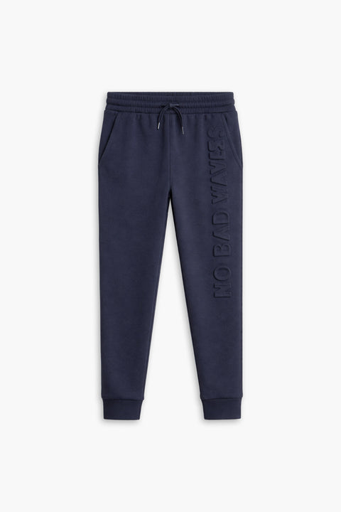 Boys Branded Pique Trouser - Navy
