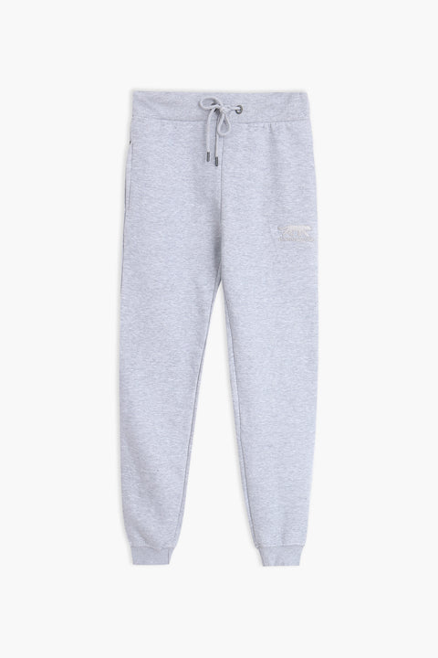 Men Branded Fleece Trouser - Heather Grey