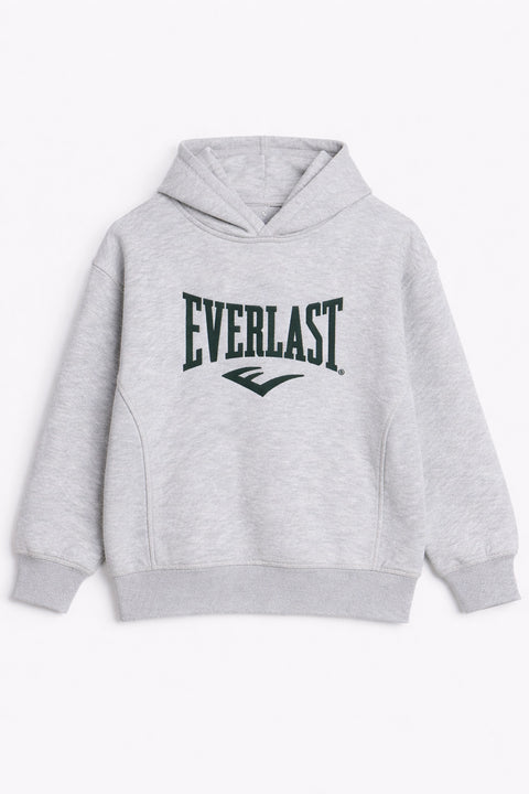 Boys Branded Pullover Hoodie - Heather Grey