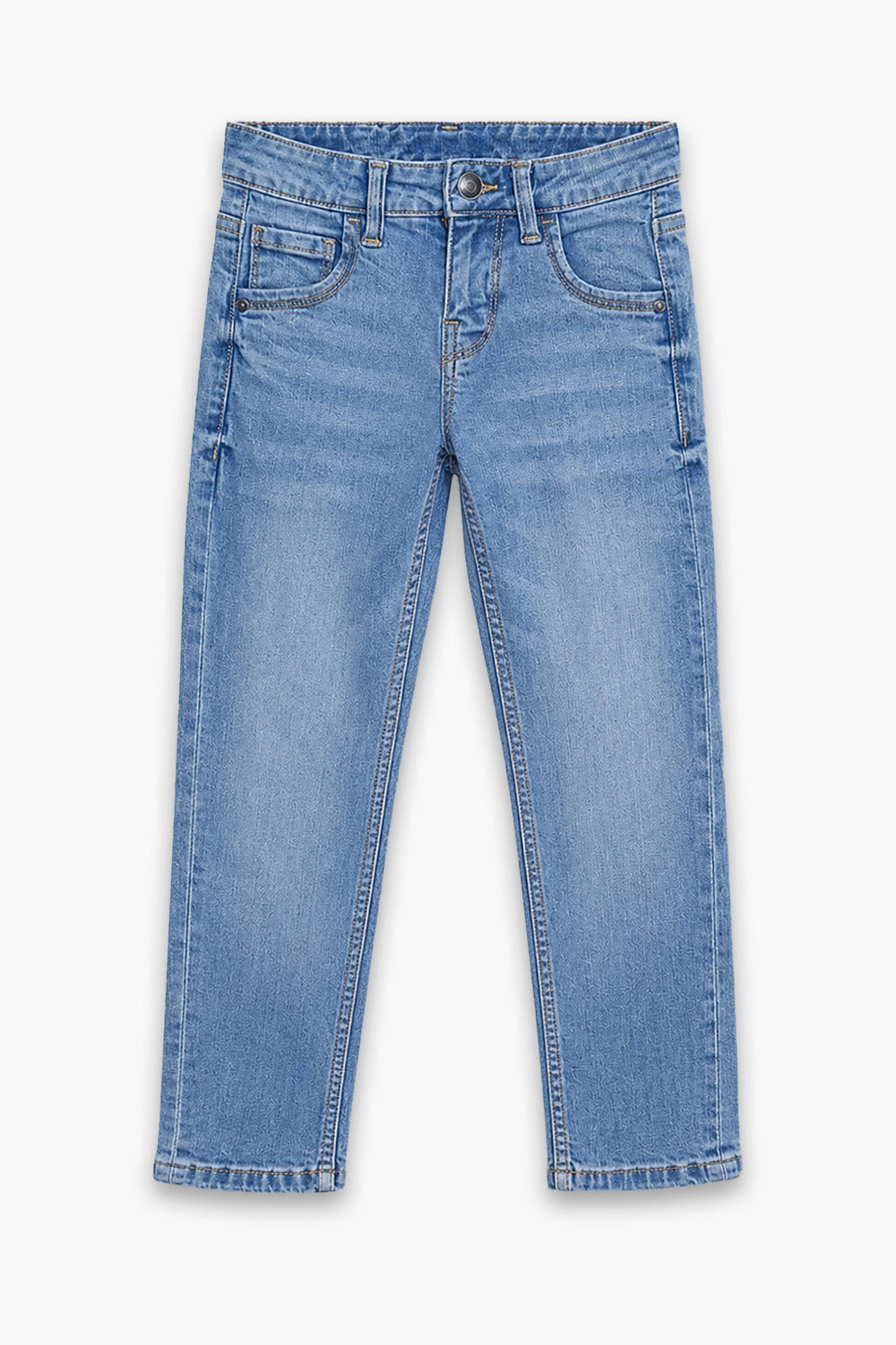 Boy Branded Straight fit Denim Pant - BLUE