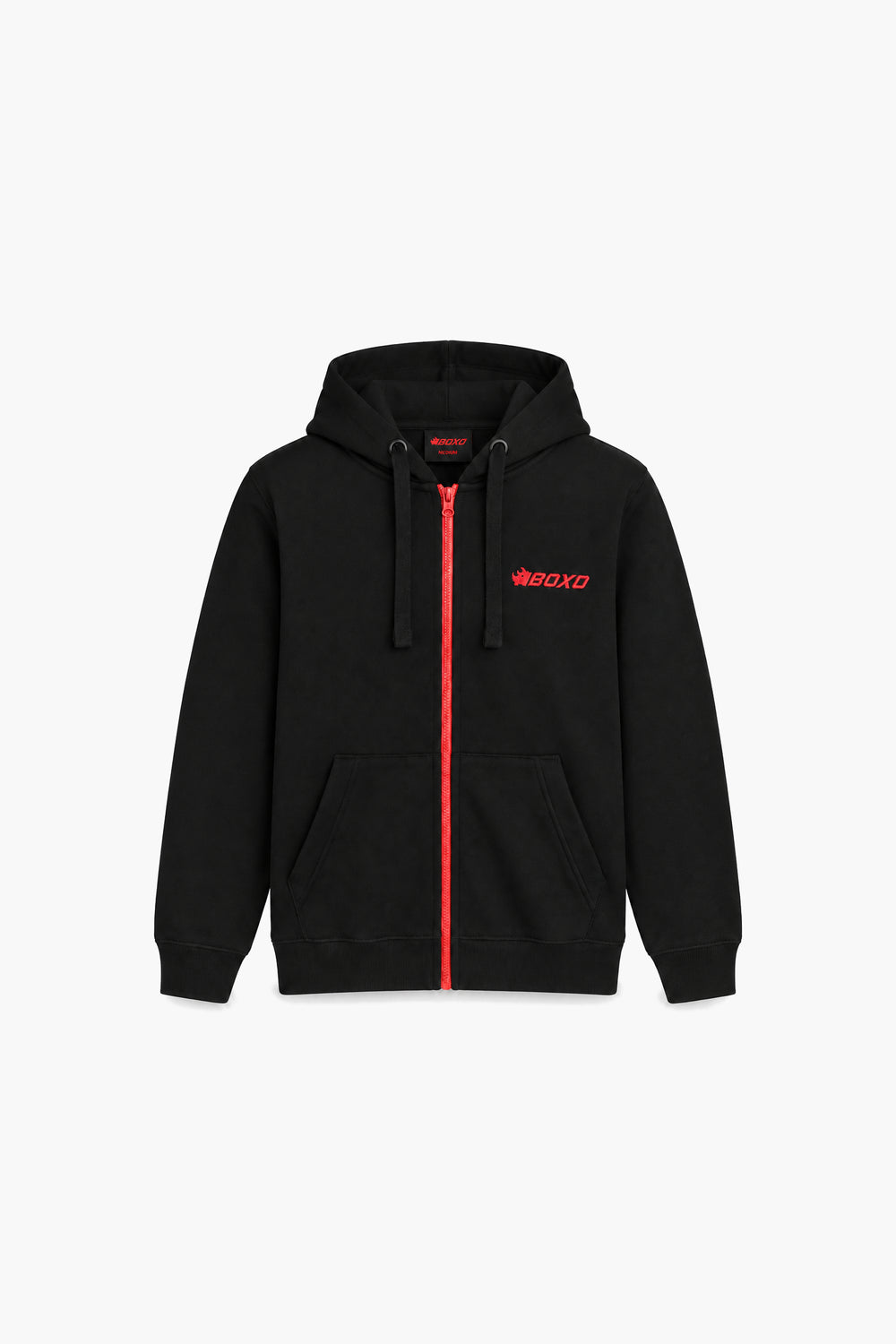 Men Branded Hoodie Zipper - Black