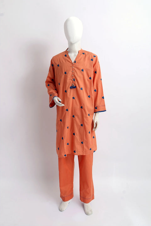 2 PIECE EMB LAWN SUIT