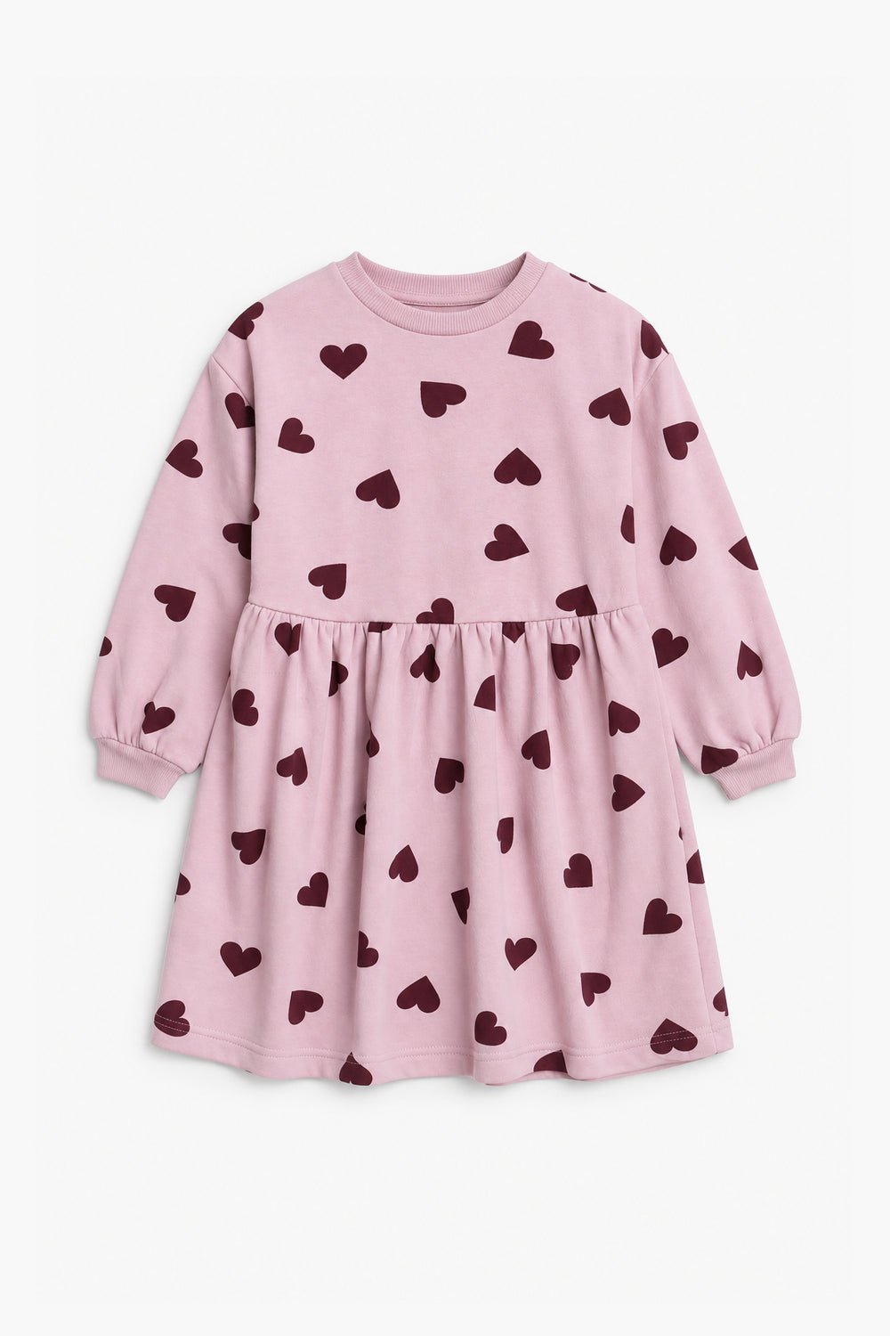 Girls Branded Graphic Frock - D/Pink