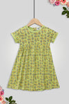 Girls Graphic Frock GF06 - Olive