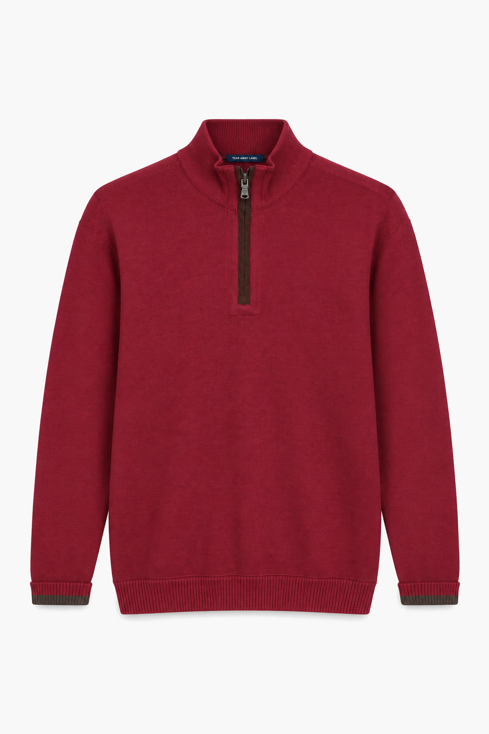 Men Branded Mockneck - Maroon