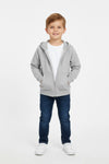 Boys Branded Zipper Hoodie - Grey