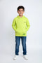 Boys Branded Pullover Hoodie - Neon Green