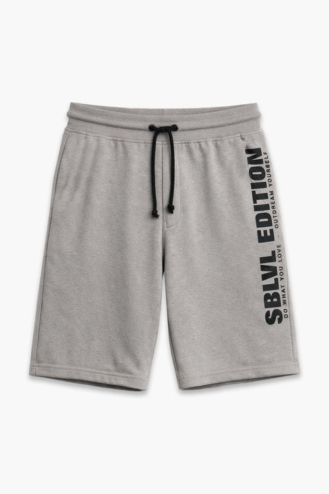 Men Branded Graphic Short - L/Beige