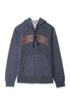 Men Branded Graphic Zipper Hoodie - Charcoal