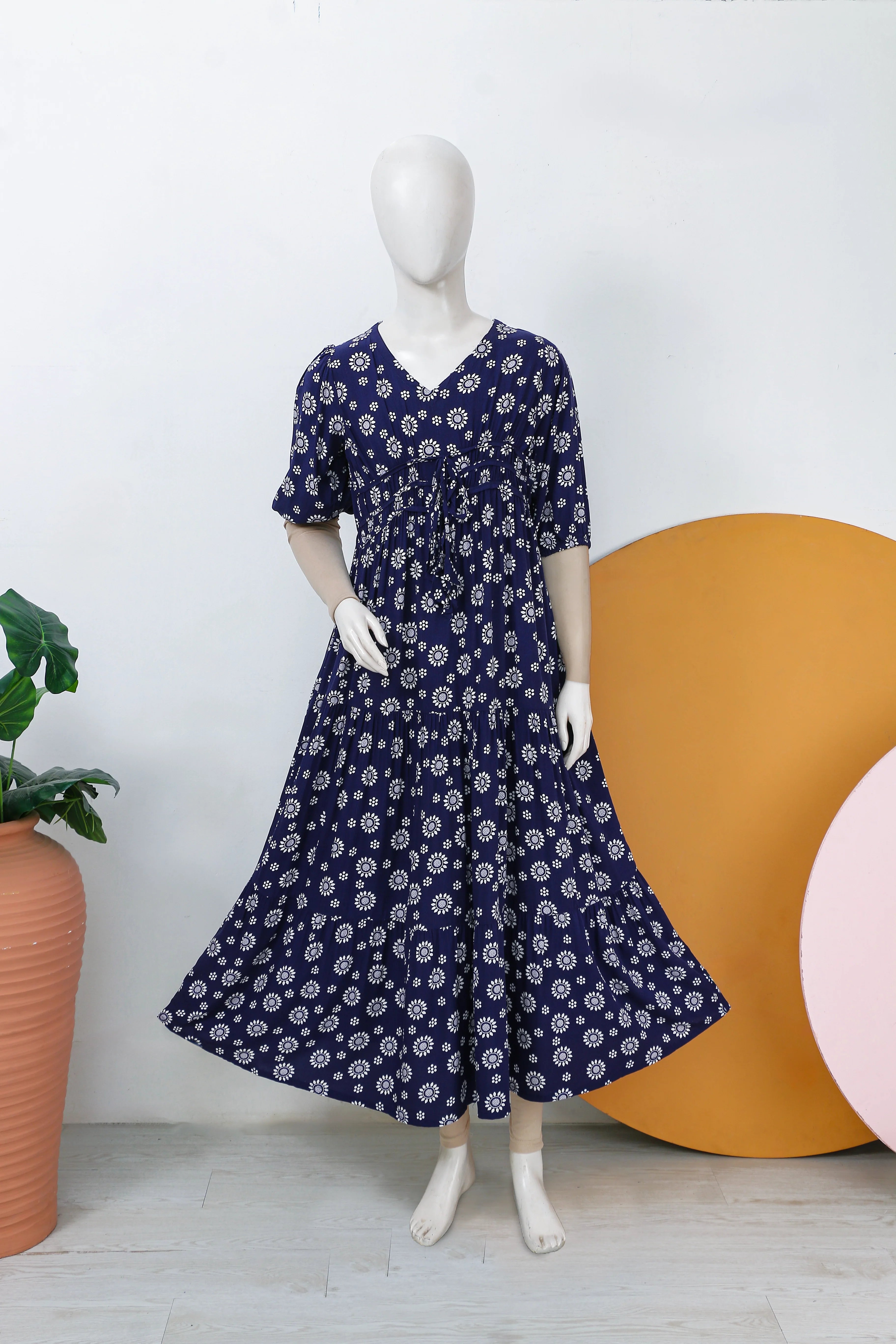 VISCOSE LONG DRESS