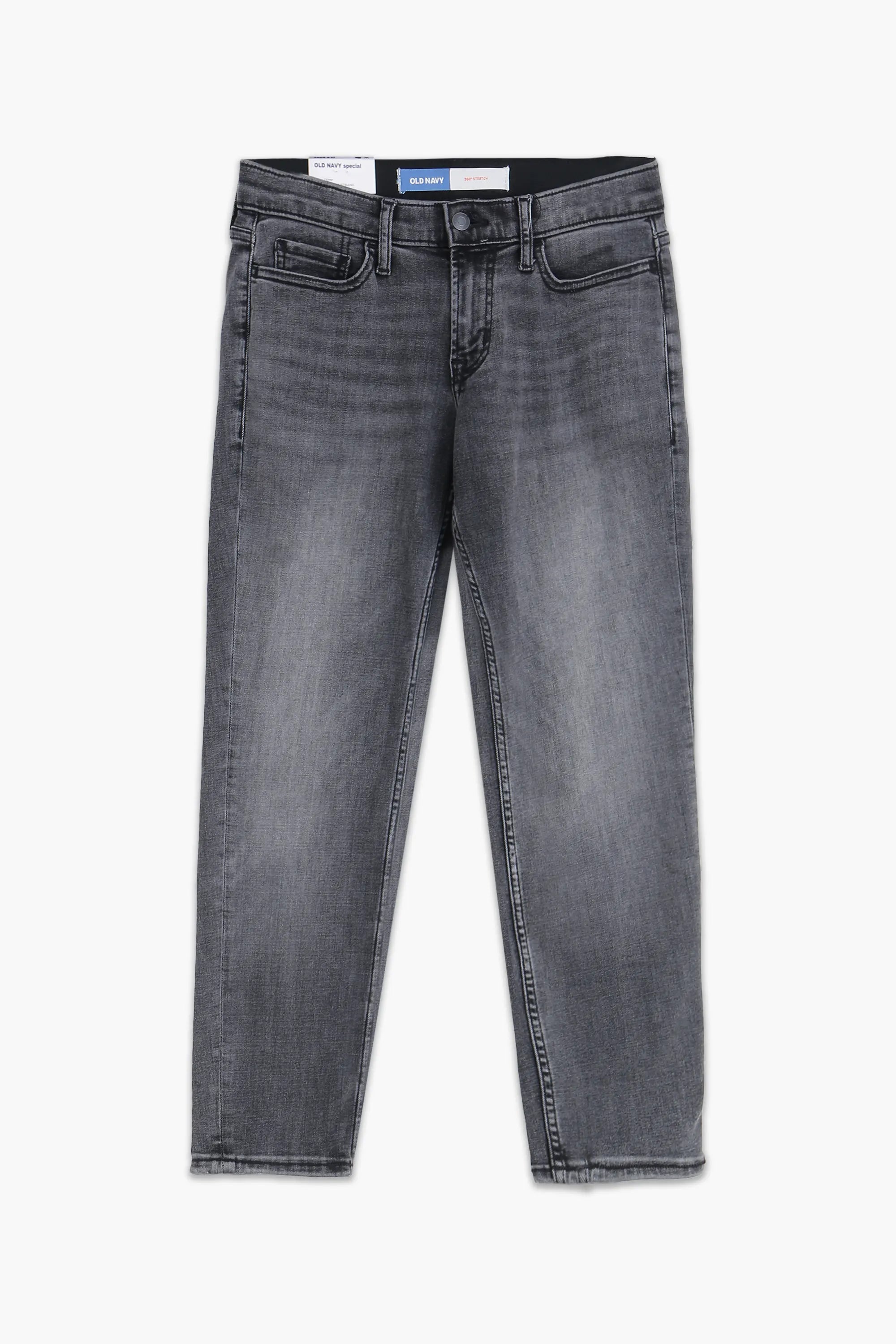 Man Old Navy Straight Fit Denim Jeans - D/Grey