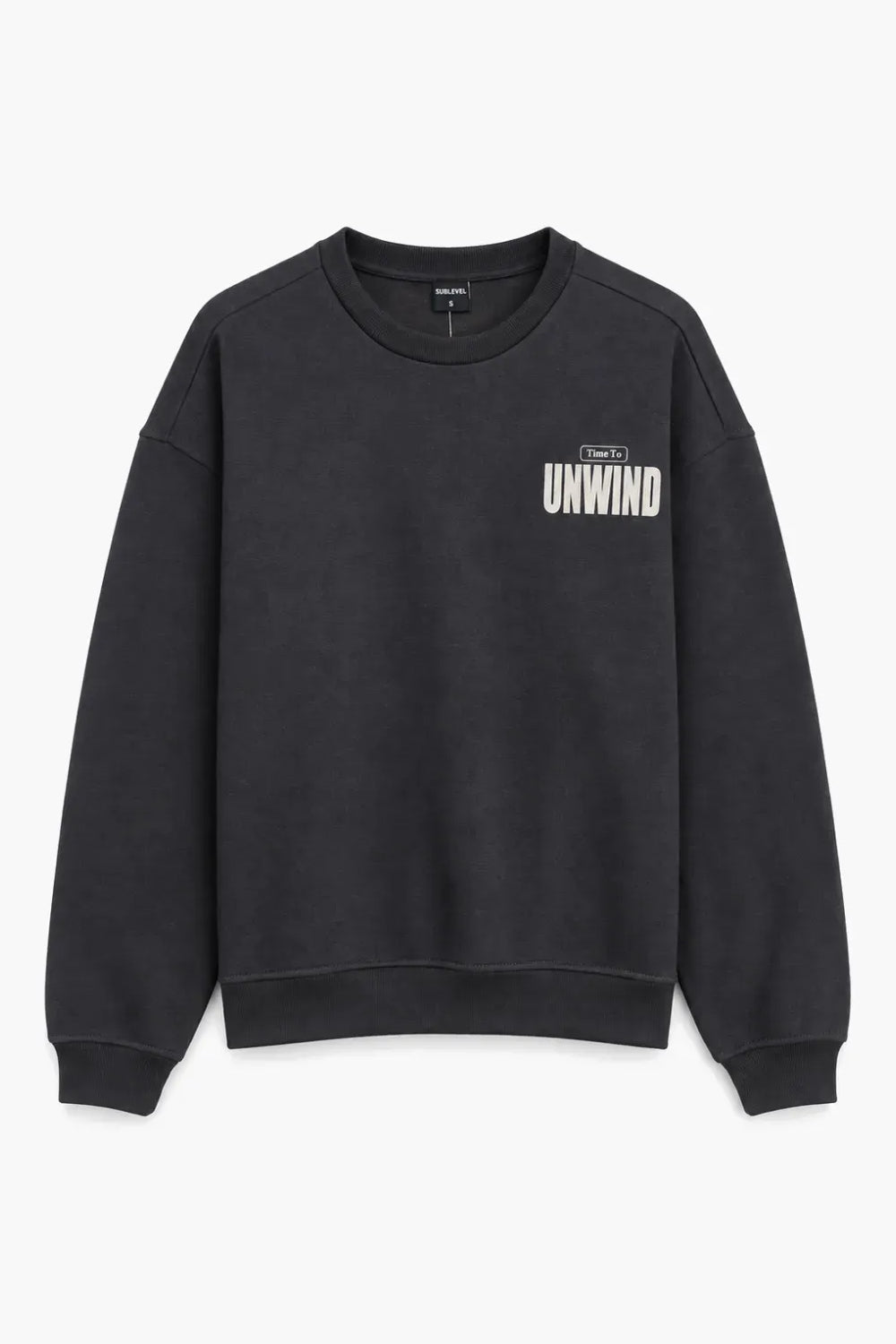Men Branded Graphic Fleece Sweatshirt - D/Navy