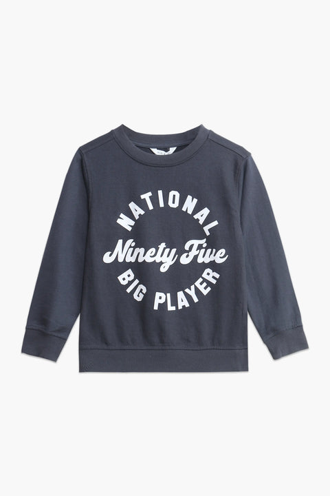 Boys Branded Graphic Sweatshirt - Charcoal