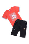 Boys Graphic 2-Piece Suit R-140 -Orange