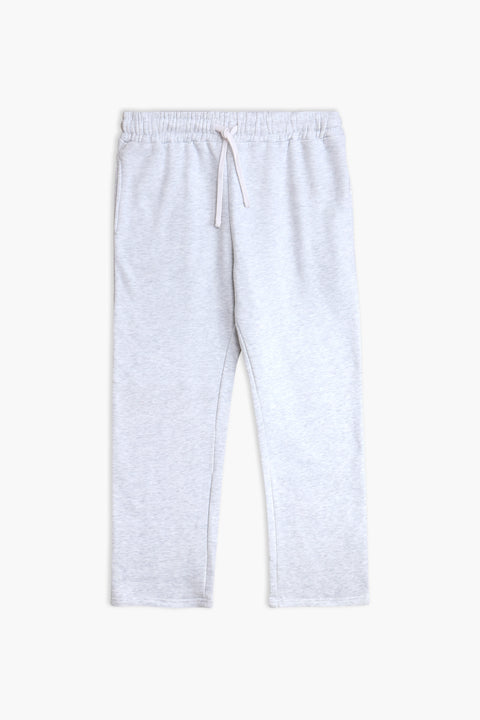 Men Branded Fleece Trouser - Oatmeal