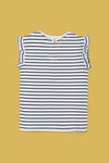 Girls Branded Stripes T-Shirt - Black & White