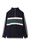 Men Branded Fleece Mockneck - Navy