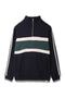 Men Branded Fleece Mockneck - Navy