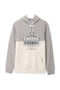 Men Branded Printed Hoodie - Grey And Cream