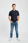 Big & Tall Men Branded Polo - Navy