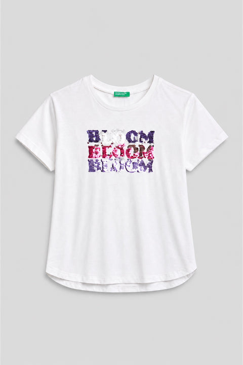 Girls Branded Graphic T-Shirt - white