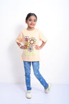 Girls Graphic T-Shirt GT24#18 - Apricot