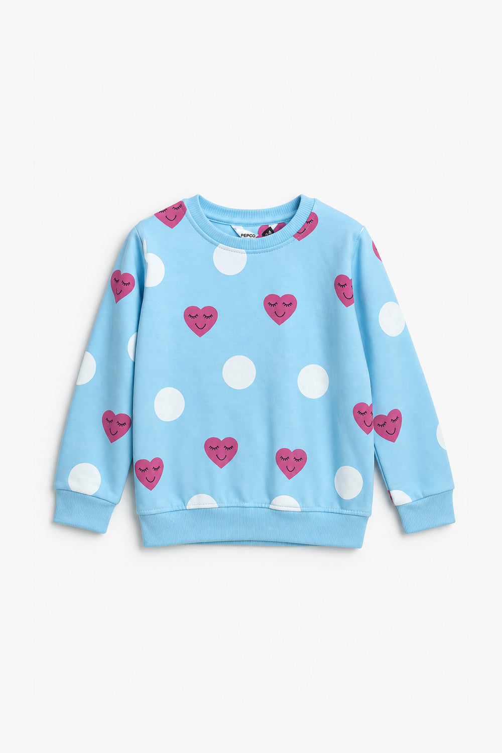 Girls Branded Graphic Sweatshirt - L/Blue