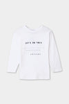 Boy Branded Graphic Tee F/S - White