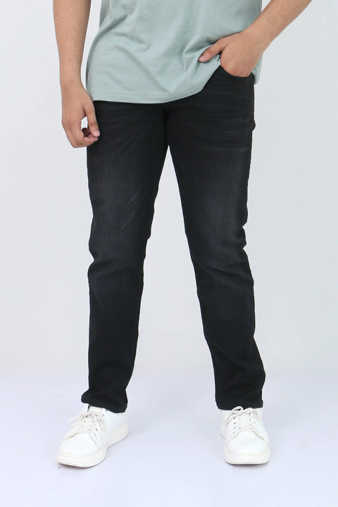 Man Petrol Denim Jeans - Black