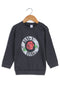 Boys Branded Graphic Sweatshirt  - Charcoal