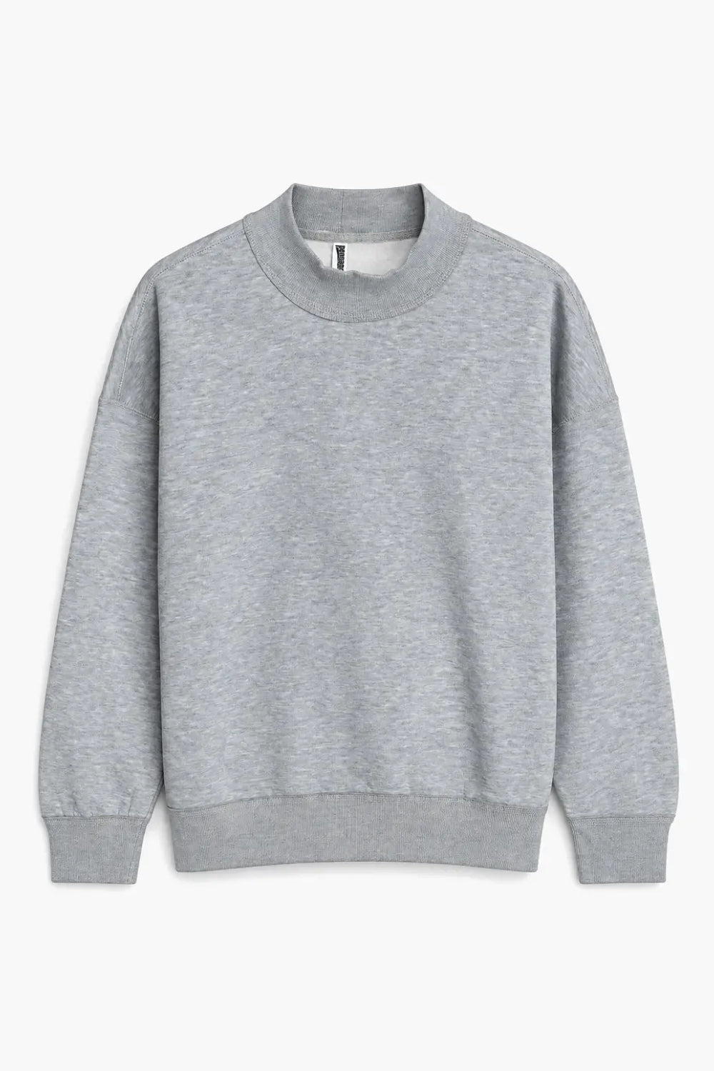 Men Branded Fleece High Neck - Grey