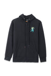 Men Fleece Zipper Hoodie (Brand: Giordano) - Black