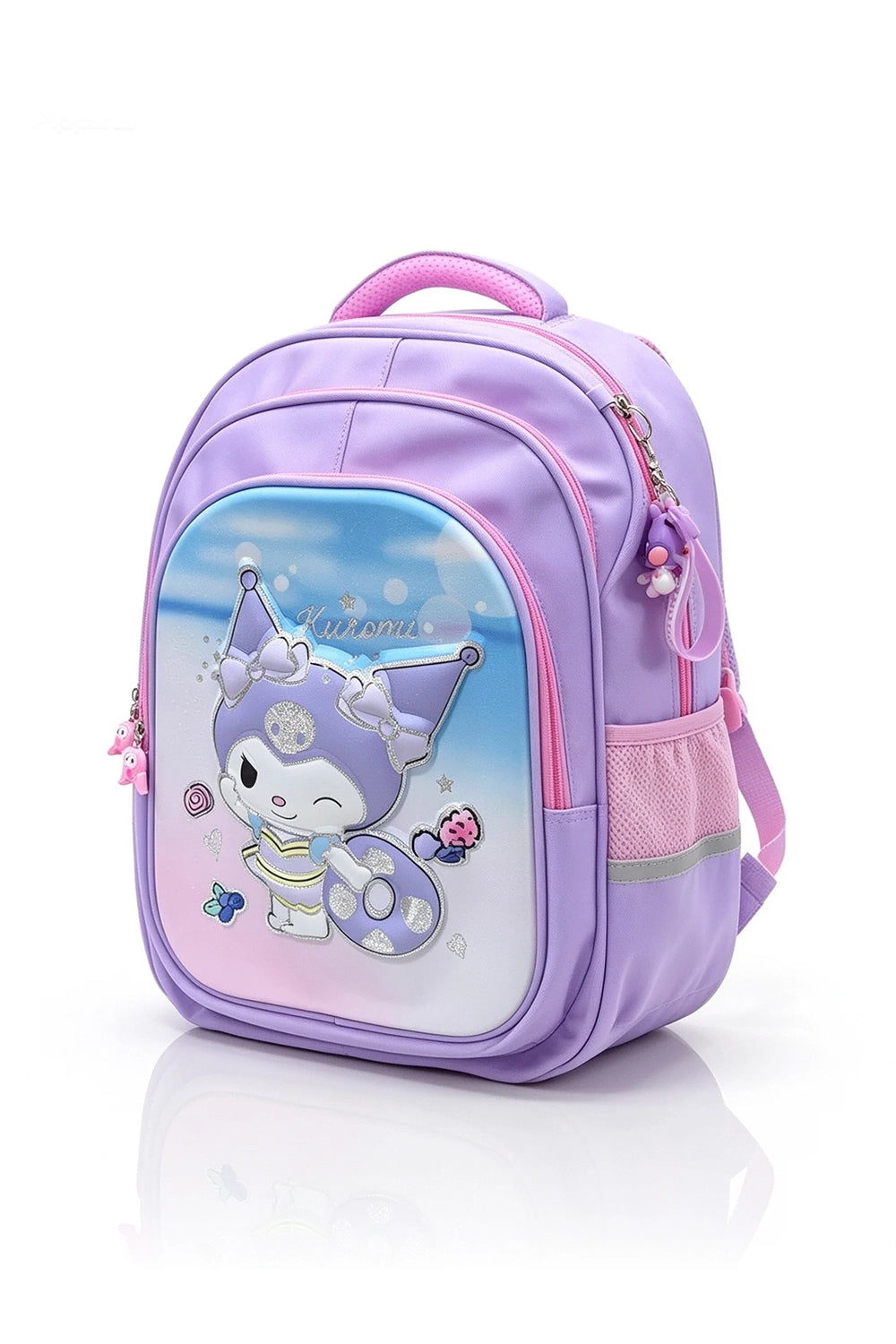 Kuromi Purple 3D School Backpack for Girls