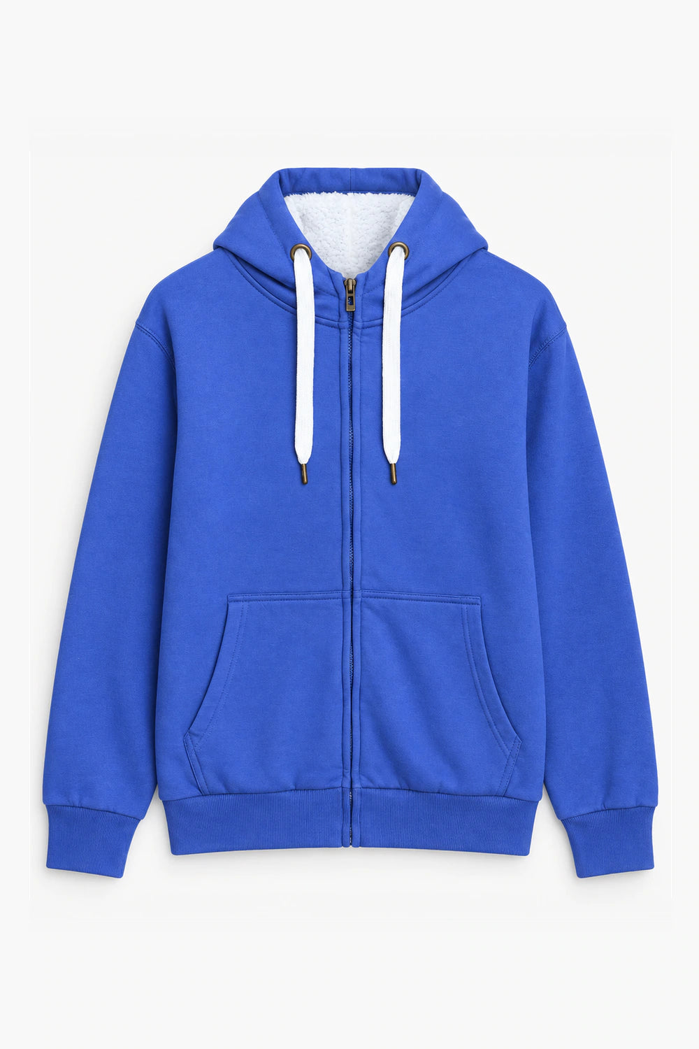 Men Branded Hoodie Zipper - R/Blue