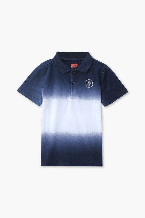 Boys Branded Polo - 2 Tone