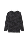 Boy Branded Camouflage Tee F/S - Black