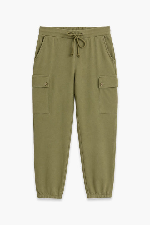Women Branded Cargo Trouser - Green