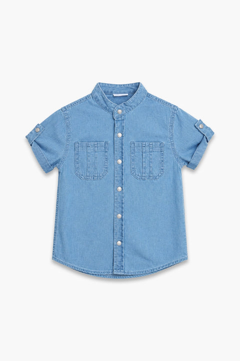 Girls Branded Shirt - L/Blue