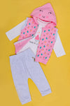 Girls Graphic 3-Piece Suit 1128A - Pink