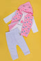 Girls Graphic 3-Piece Suit 1128A - Pink