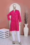 Women's Embroidered Lawn Kurti SW23-52 - Pink