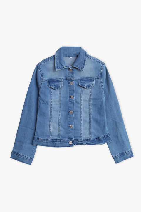 Girl Branded Denim Jacket - M/Blue