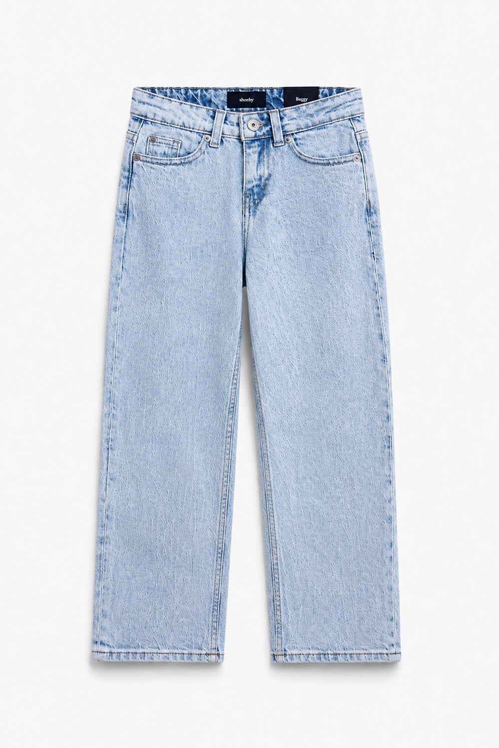 Boy Branded loose fit Denim Pant - L/BLUE