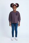 Girls Branded Embellish T-Shirt F/S - Purple