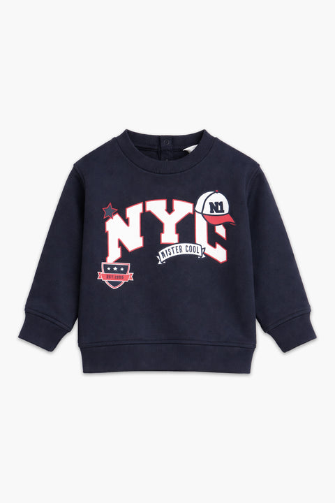 Boys Branded Graphic Sweatshirt - Navy