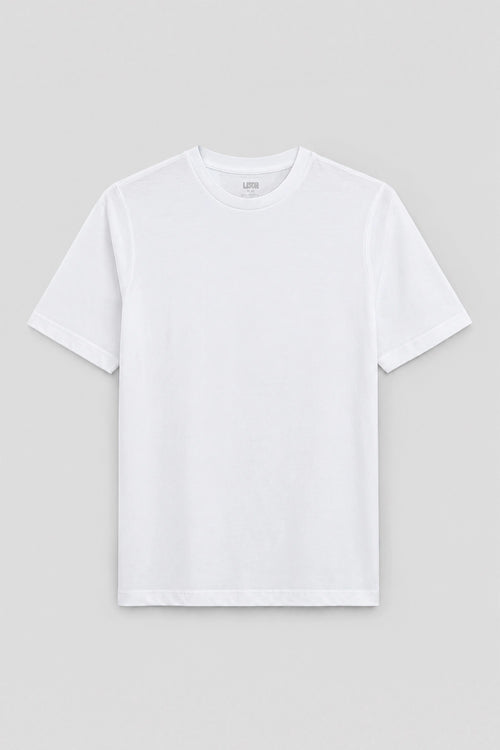 Men Branded Basic T-Shirt - White