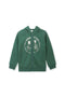 Boys Branded Graphic Zipper Hoodie - Green