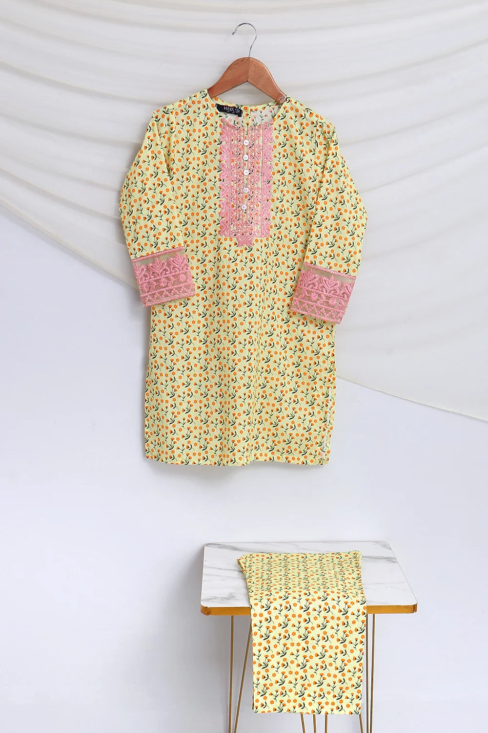 2 PIECE EMB LAWN SUIT