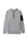 Men Branded Printed Fleece Hoodie - Grey