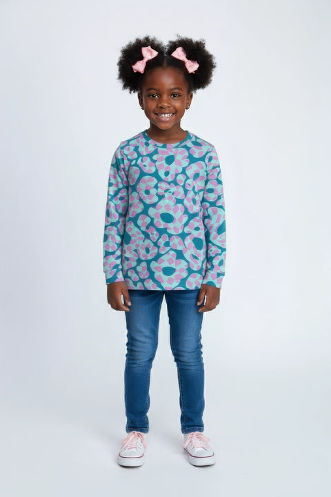 Girls Branded Graphic T-Shirt F/S - Sea Green